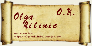 Olga Milinić vizit kartica
